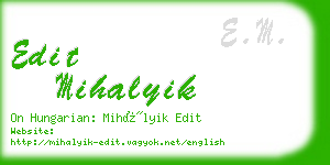 edit mihalyik business card